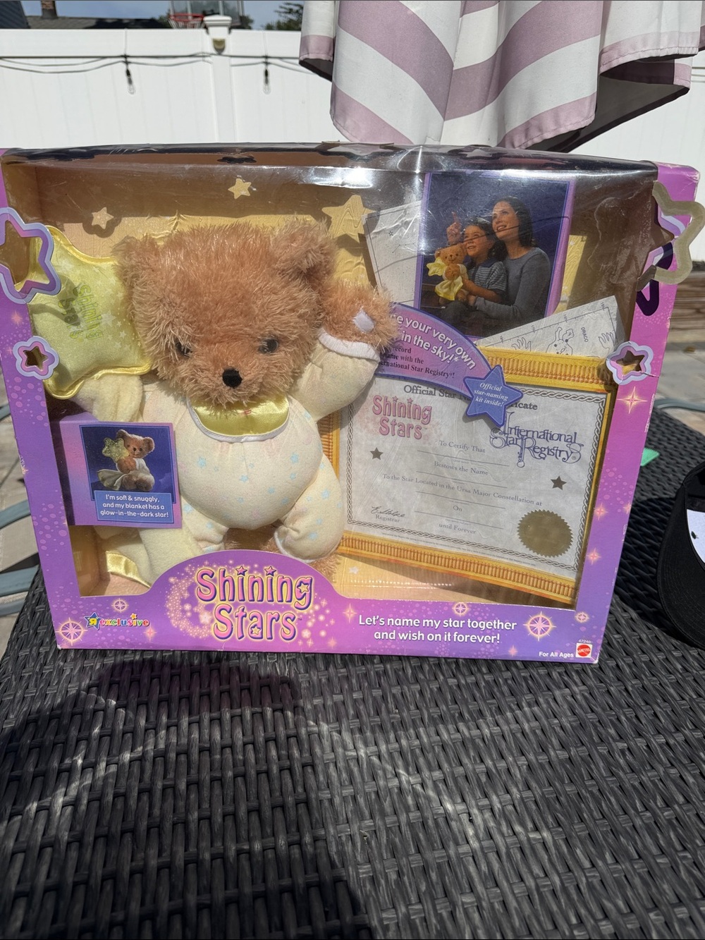 Mattel Shining Stars Plush Teddy Bear in Cream and Yellow